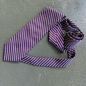 BROOKS BROTHERS Classic Rep Textured Bold Diagonal Striped Vintage Necktie